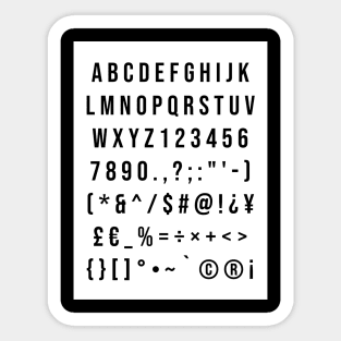 Alphabet Sticker